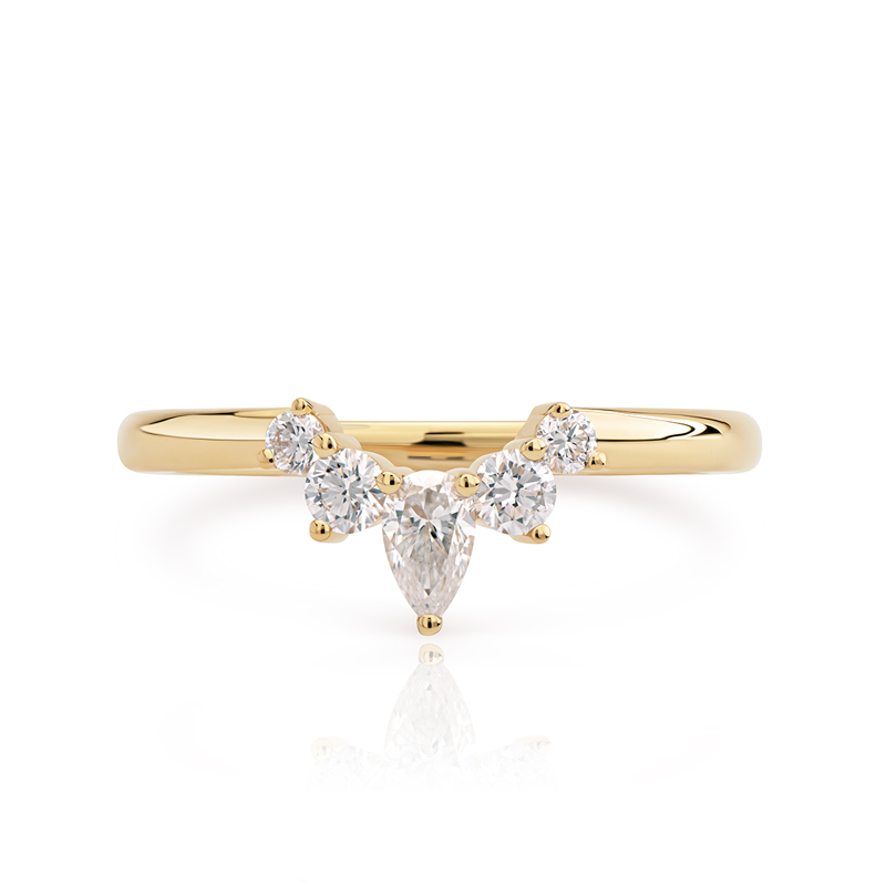 Galaxy Ring, Im Labor Gezüchteter Diamanten 2 Ct Tw, Rundschliff, 18K